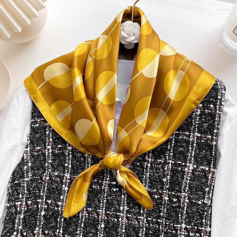 

Scarves Fashion Summer Silk Square Scarf Women Satin Neck Hair Tie Band Soft Beach Hijab Head Female FoulardScarves ScarvesScarves Kimd22