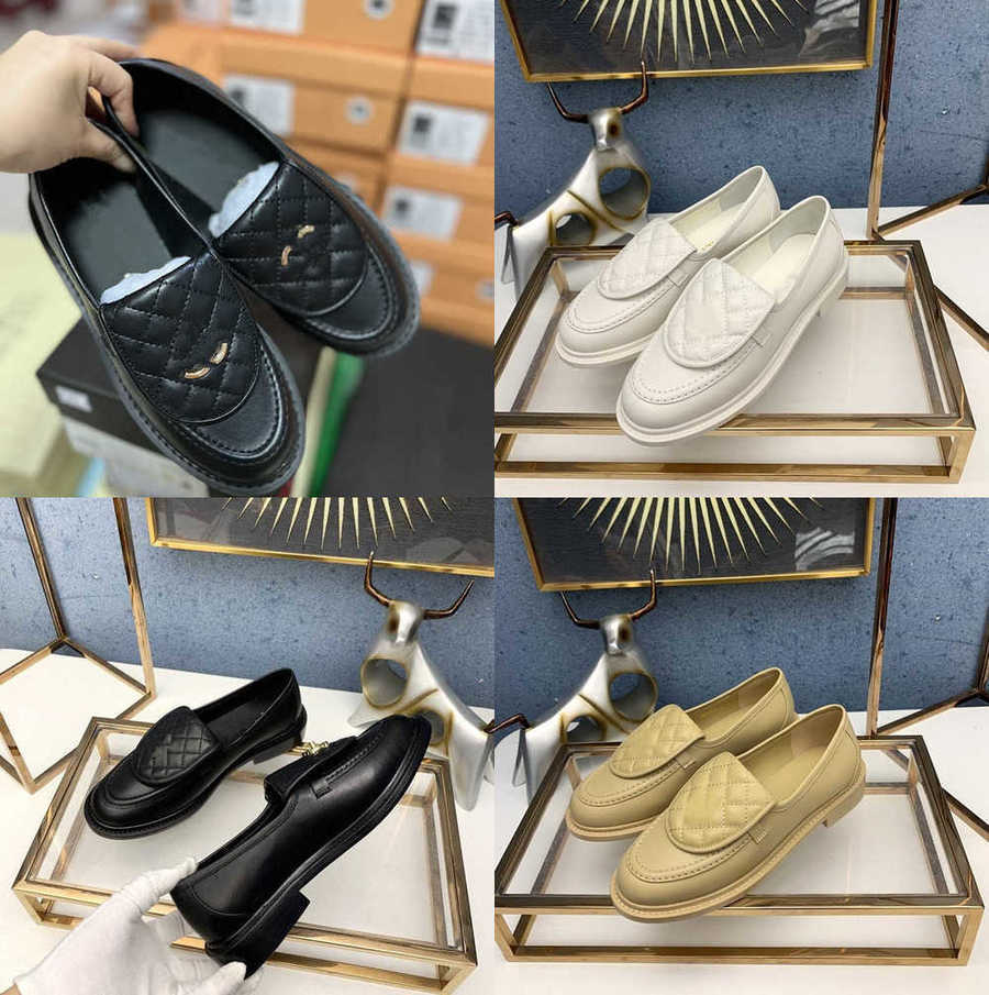 

High quality ladies loafers designer leather loafers stylish embroidered plaid buckle C low heels comfortable platform single shoes Mules size 34-40, Real pcs pls contact