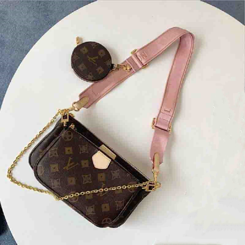 

2023 hot-selling Pochette Handbag presbyopia shoulder bag Luxury brand Purse High quality ladies Genuine Leather Multi messenger bags, Pink