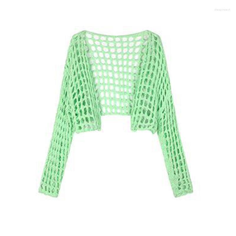 

Women's Knits Korean Elegant Sweater For Women Hollow Crop Cardigan Button Front Knit Camisole, White