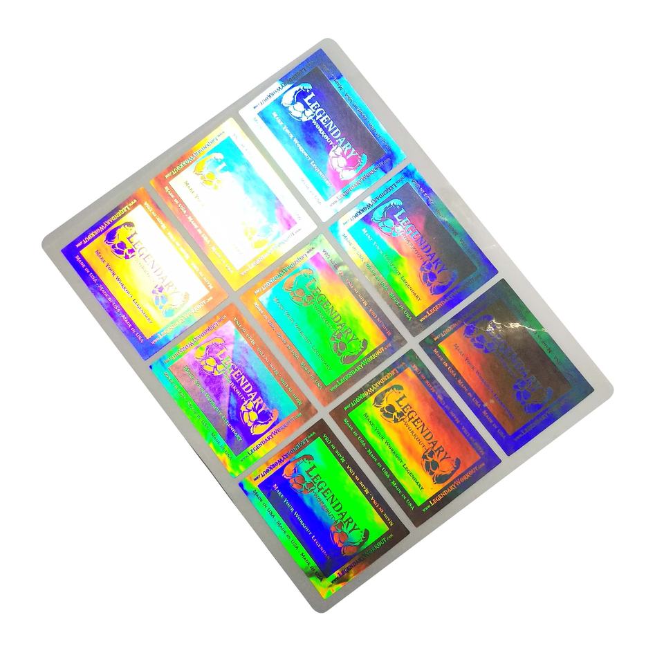 

Custom 3D authentic holographic laser label rainbow holographic foil sticker 3d hologram label