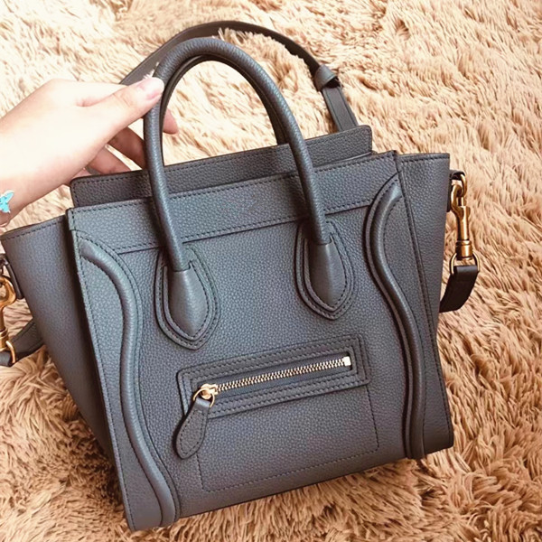 

Fashion Micro top handle bag Celie Nano smiley CrossBody handbag Luxury mens womens Designers Genuine leather tote clutch Detachable shoulder strap Bags, Black