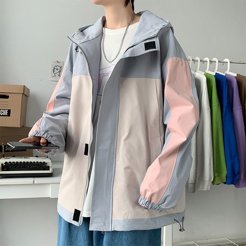 

Men's Jackets Korean Autumn Men Clothing Cargo 2023 Harakuku Couple Oversized Windbreaker Coats Streetwear Male Outwear CoatsMen's, Black