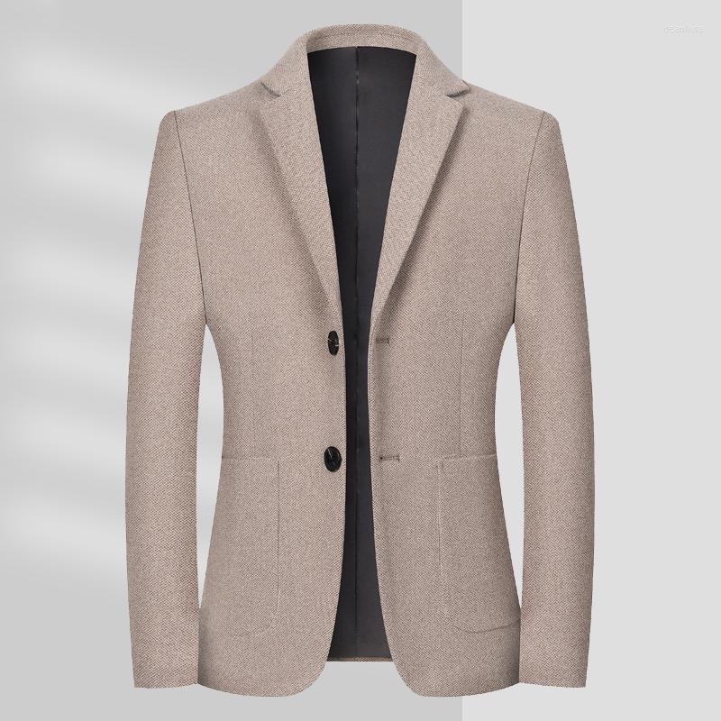 

Men's Suits Wool Suit Coat Men's 2023 Spring Tweed Business Office Single Piece Casual Cashmere Top, Zhenz-01-4
