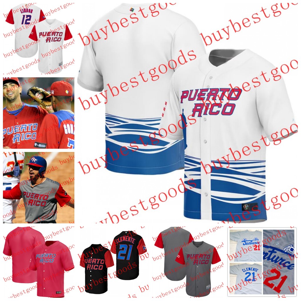 

Team Puerto Rico 2023 World Baseball Classic Jersey WBC Francisco Lindor Javier Baez Carlos Correa Edwin Diaz Marcus Stroman Enrique Hernandez Lugo Ya dier M o l i n a, Style