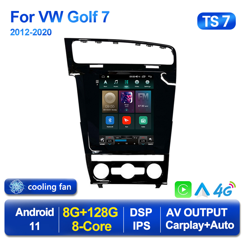

2 Din Carplay Stereo Player Car dvd Radio Android 11 For Tesla Type For VW Volkswagen Golf 7 2013-2019 Multimedia GPS