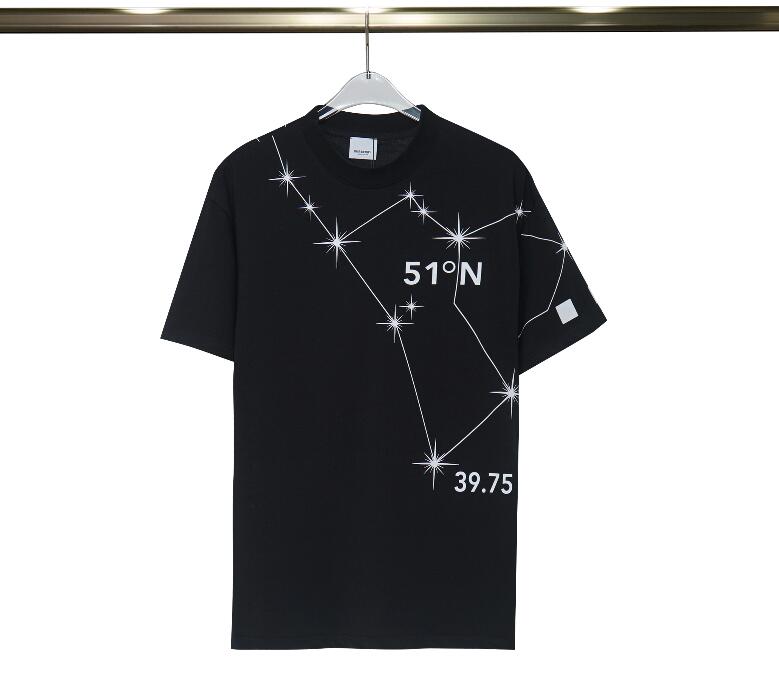 

constellation print classical designer t shirt summer white short sleeve oversized men women tshirt tee mens clothes