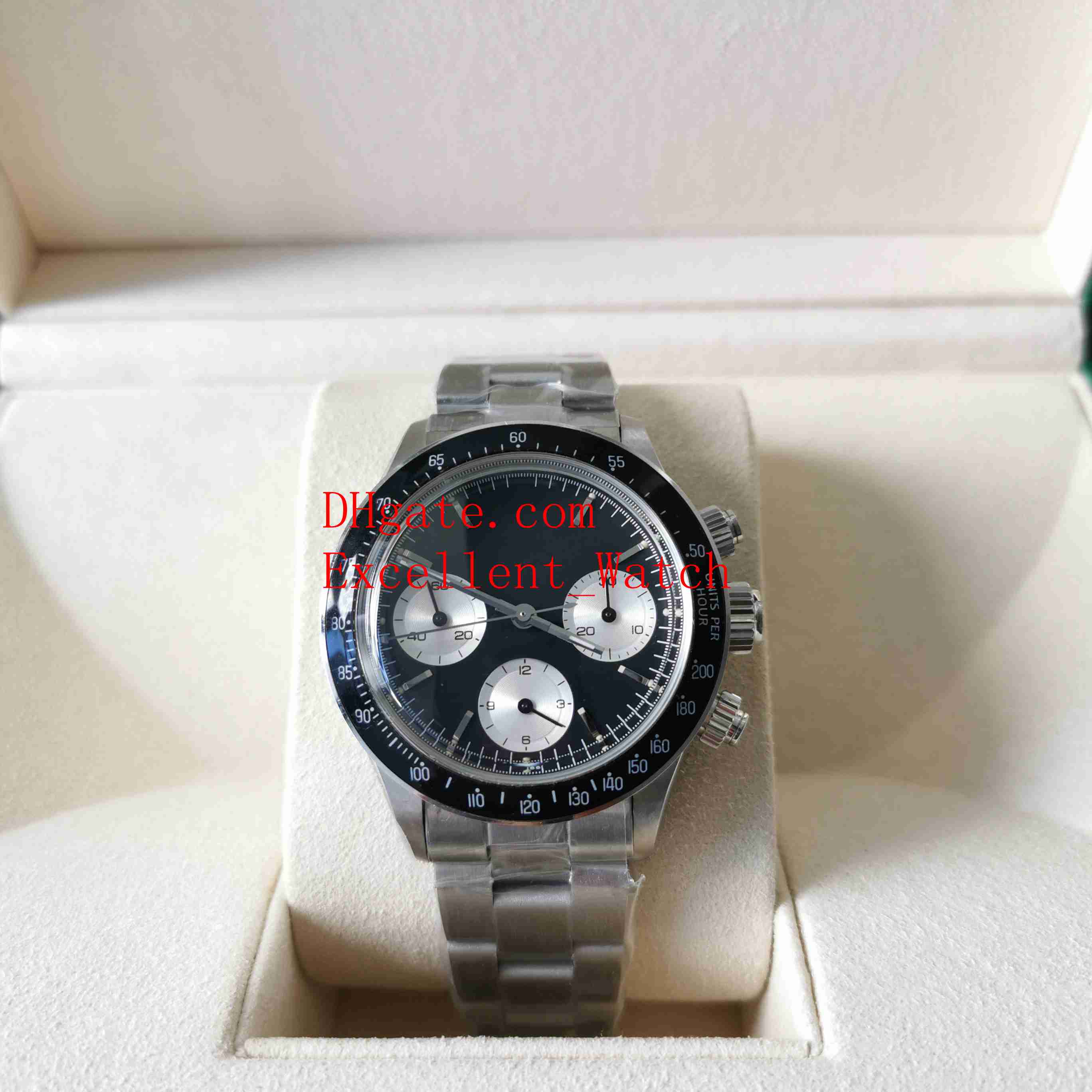 

2 Colors Wristwatches 37 mm Vintage Paul Newman 6263 Stainless Steel White Dial Chronograph 7750 Movement Mechanical Hand-winding Mens Watch Watches