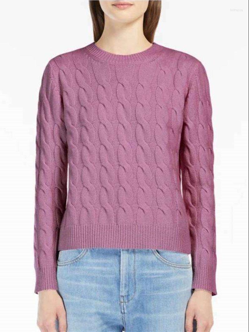 

Women' Sweaters Women' Solid Color O-Neck Sweater Cable Textured Long Sleeve Simple Jumper 2023 Warm Female Pullover Tops, Purple