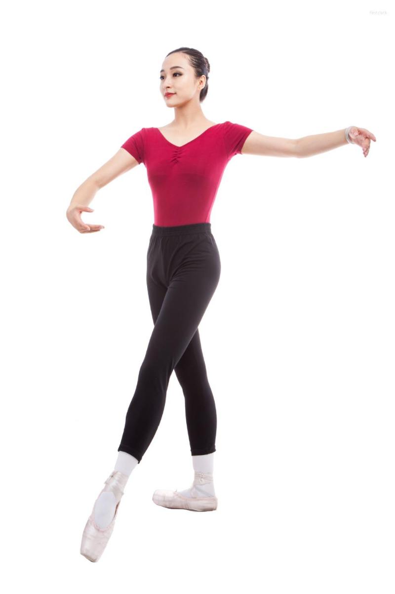 

Stage Wear Black Ballet Pants Dancing Costume Cotton Compression Leggings Practicing Gymnastics Workout Trousers Bodybuilding, Cropped trousers