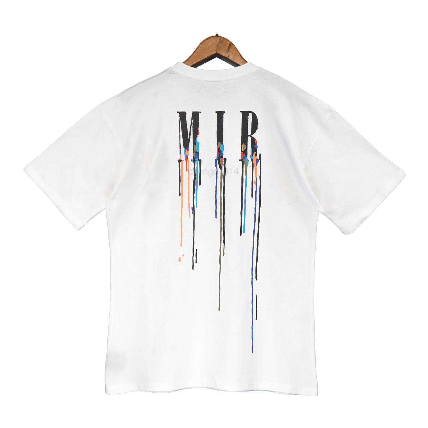 

Men's T-Shirts Colorful Letter Print Brand Men Short-sleeved T-shirt Designer Outfits Tee Shirt Homme Spring O-Neck Tshirt5F63, White 2119