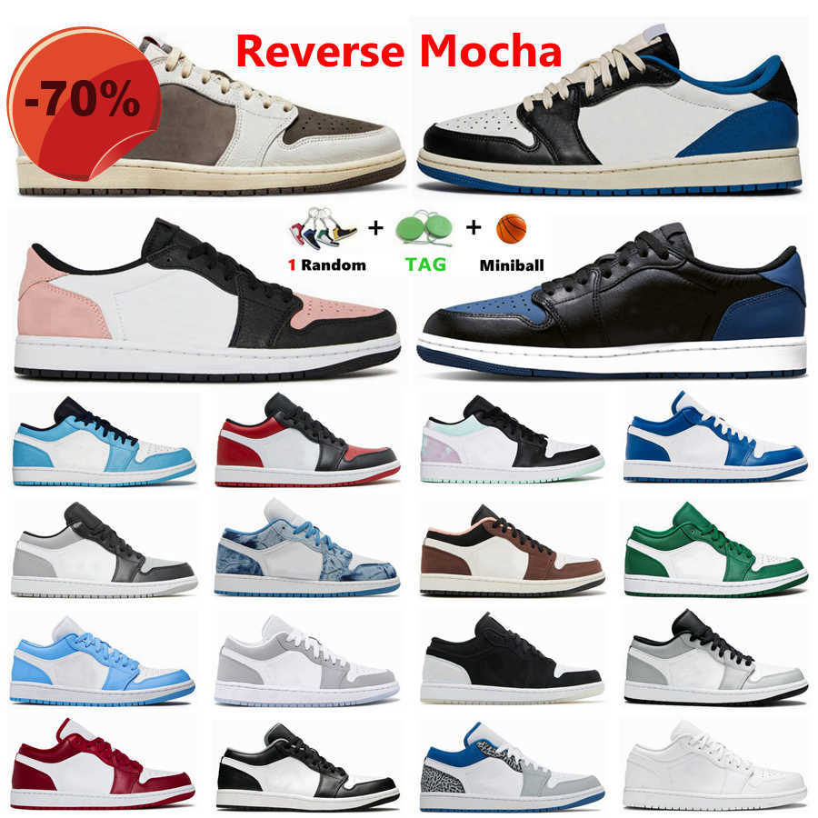 

Sandals Mens Sandals Jumpman 1 Low Reverse Mocha 1s Basketball Shoes