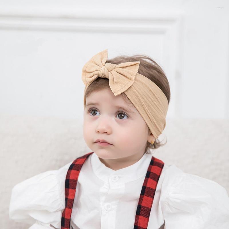 

Hair Accessories Baby Bow Headband Super Soft Nylon Turban Infant Wide Stretchy Head Wrap Bows  Fit All JFNY257, Color 36