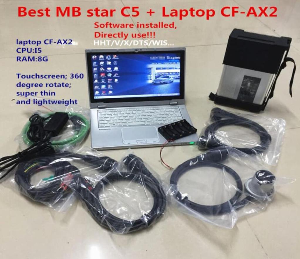 

Quality MB Star C5 SD Connect C5 with CFAX2 Laptop i5 8G newest software 202006 diagnostic tool mb star c5 HHTvediamoXDASDT93630026133662