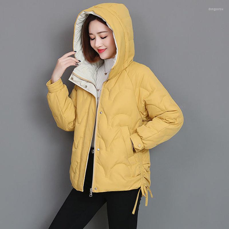 

Women's Trench Coats 2023 Autumn And Winter Down Cotton Padded Clothes Women's Short Jacket Loose Enlarged Clothe