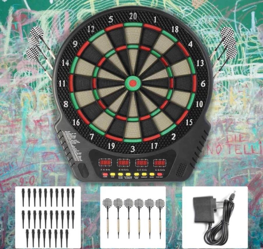 

Darts 230V 18 Inch Professional Electronic Dart Board Bullseye 4 LED Display Play Methods With Electronic Dart Plastic Head 2209016519696