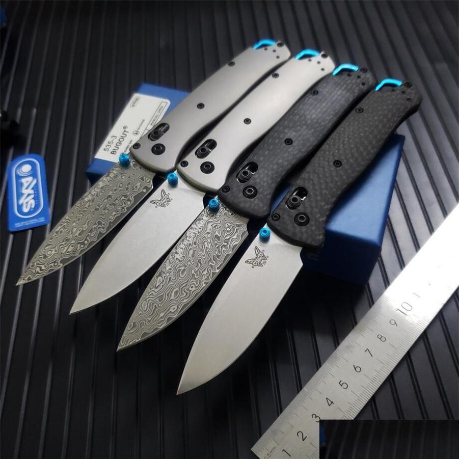 

Camping Hunting Knives Benchmade 533 535 Bugout Axis Folding Knife S90V Blade Carbon Fiber Handles Outdoor Cam Edc Bm 5353 Bm42 940 Ot0304N