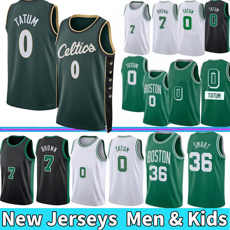 

Men Youth Kids 0 Jayson Tatum Celti Basketball Jerseys Jaylen 7 Brown Marcus 36 Smart retro City Jersey Shirts Wear 75th Anniversary, Colour 13