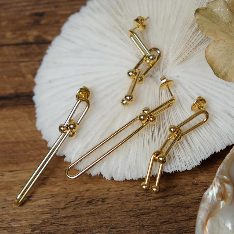 

Hoop Earrings Trendy Gold Color Stainless Steel French Romantic Modern For Women Girl Drop