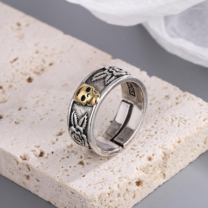 

Wedding Rings Boho Ethnic Skull Finger For Women Female Vintage Knuckle Ring Trendy Party Jewelry
