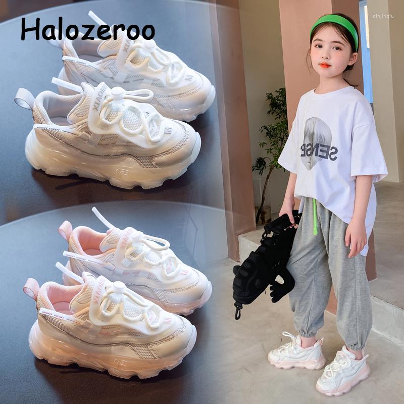 

Athletic Shoes Spring Kids Sport Sneakers Baby Girls Genuine Leather Children Slip On Casual Boys Brand Chunky Trainers, Gray