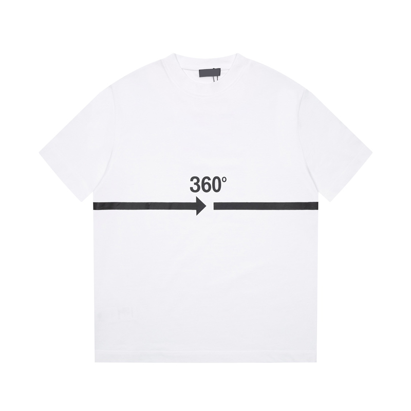 

23ss Spring Summer 360 Print Tee T shirt Europe Skateboard Men Women Casual US Size Tshirt, White