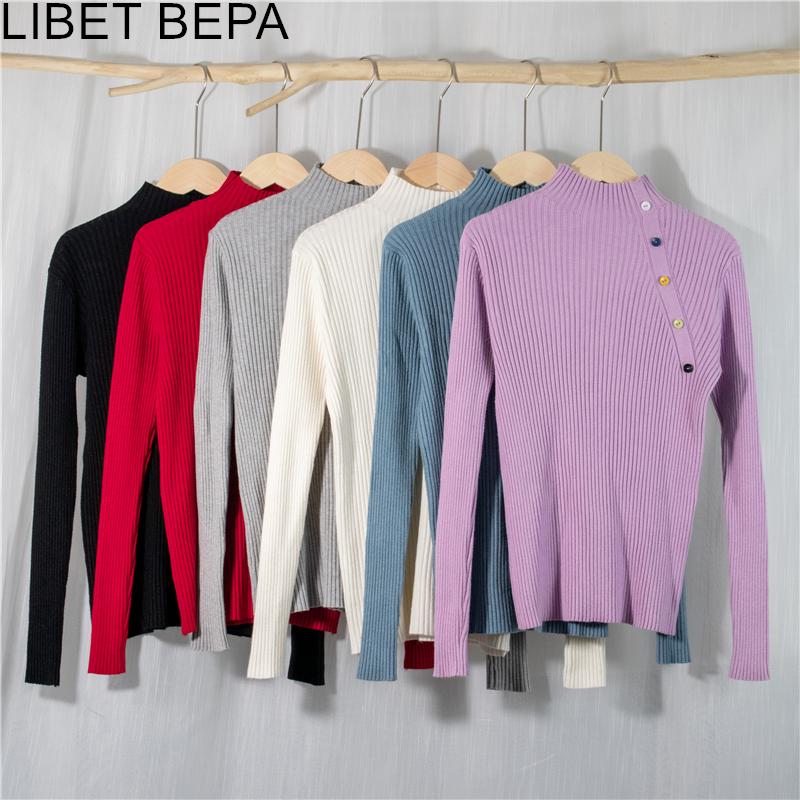 

Women's Sweaters Autumn Winter Casual Bottoming Turtleneck Knitwear Warm Pullover Minimalist Elegant Ladies Jumpers SW1052, Black