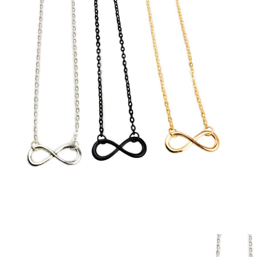 

Car Dvr Pendant Necklaces Fashion 8 Infinity Necklace Simple Eight Letter Pendants For Women Pretty Girls Jewelry Gifts Wholesale Drop Dhptv