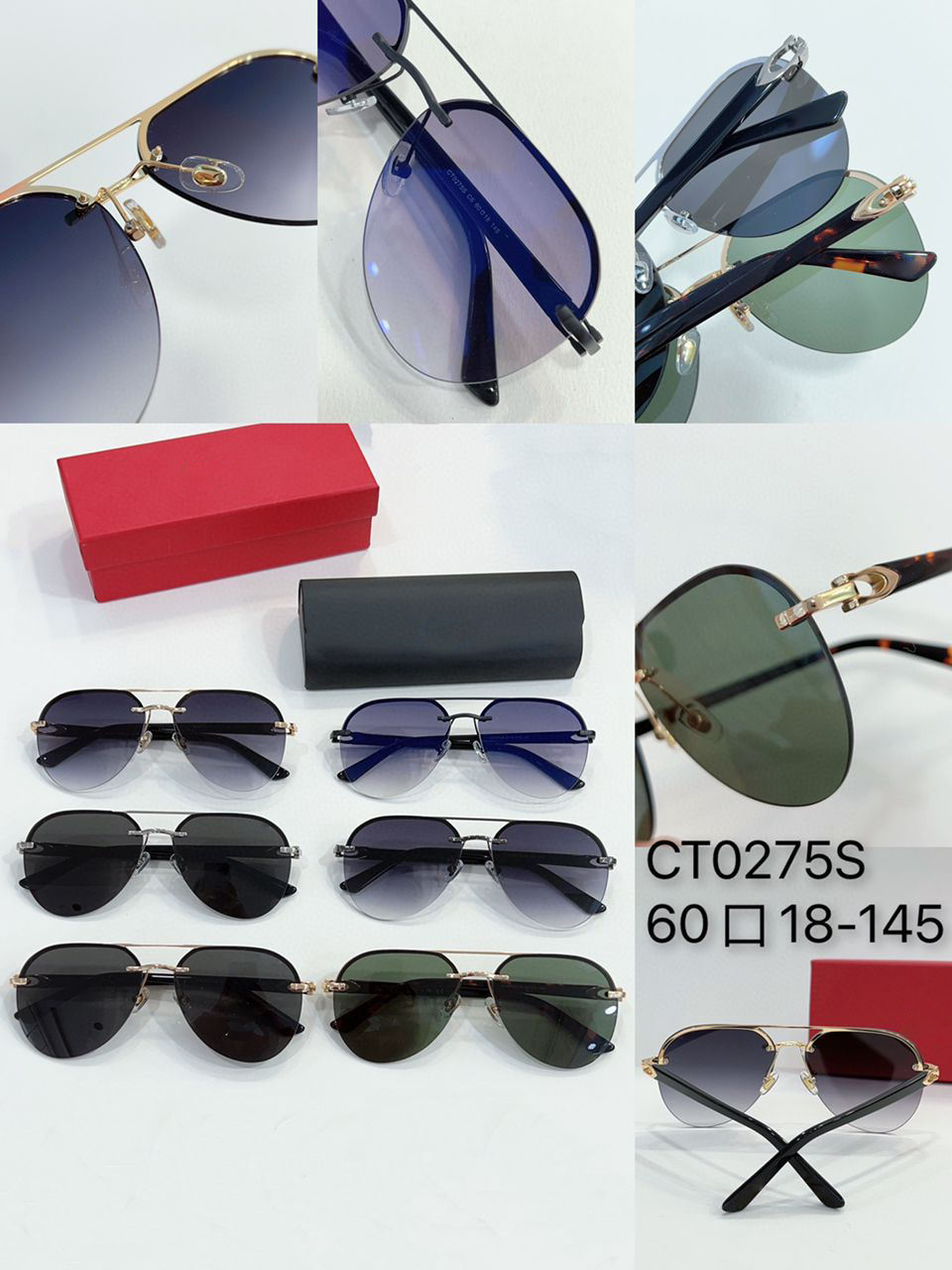 

Men Sunglasses For Women Latest Selling Fashion Sun Glasses Mens Sunglass Gafas De Sol Glass UV400 Lens With Random Matching Box 0275S