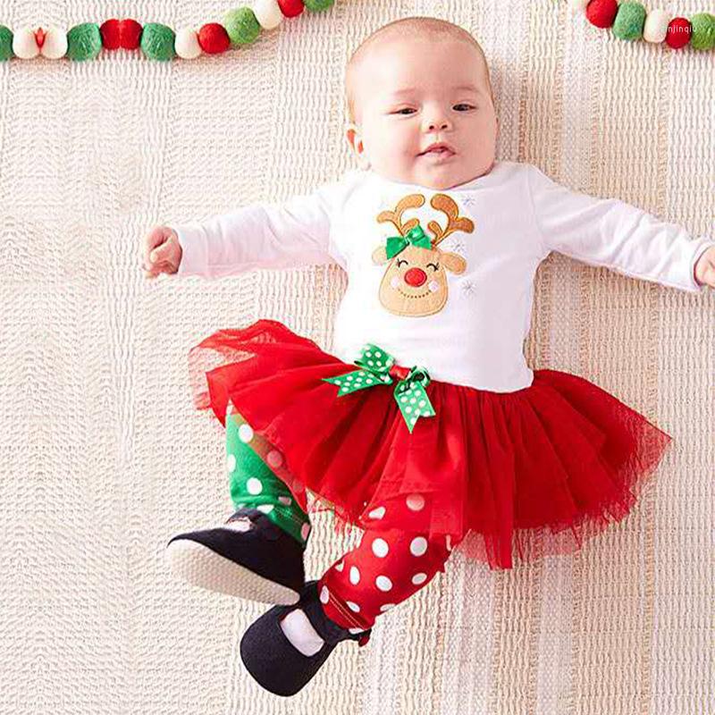 

Clothing Sets 2023 Toddler Girl Set Christmas Kids Deer Baby Clothes 2pcs T-Shirt Pants Festival Ensemble Fille, Multi