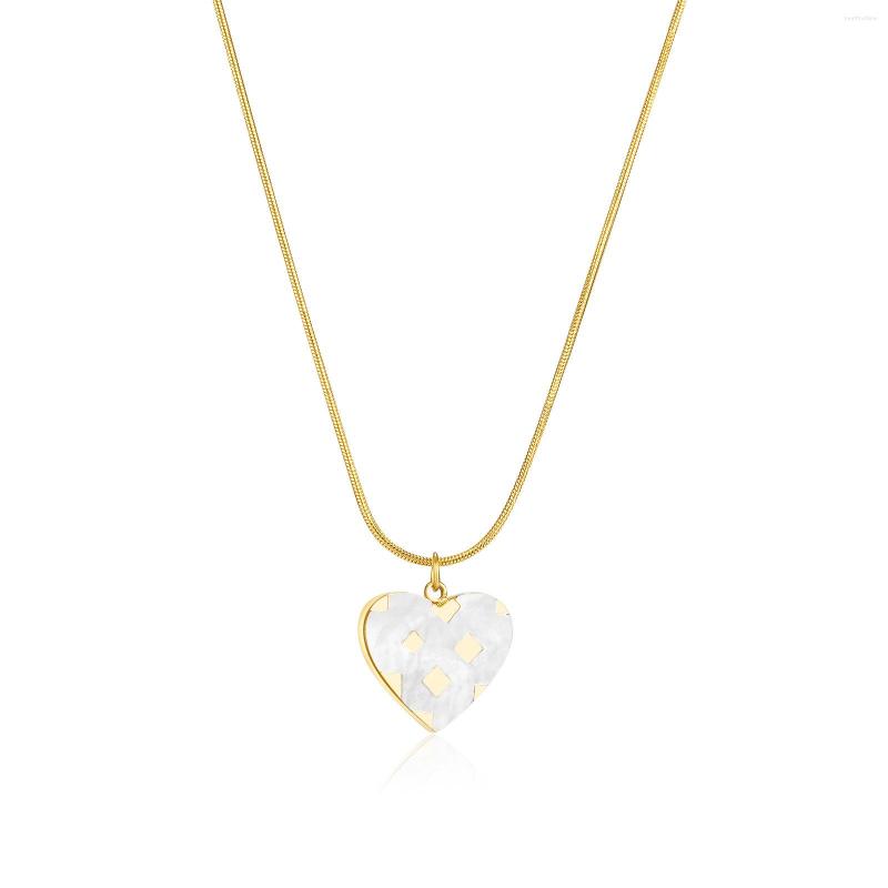 

Chains Drop Jewelry Niche Design Love Heart Fritillary Necklace Simple Stainless Steel Clavicle Chain Women