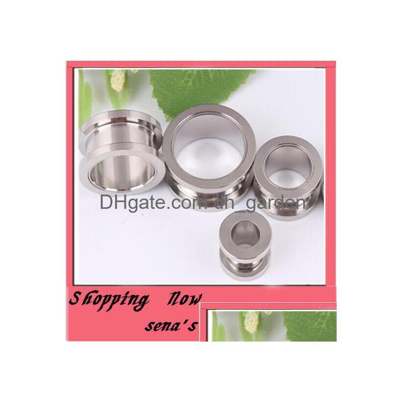 

Plugs Tunnels Mix 218Mm 120Pcs/Lotear Stainless Steel High Polish Sier Screw Punk Earring Ear Expander Flesh Tunnel Pierci Dhgarden Dh3Eh