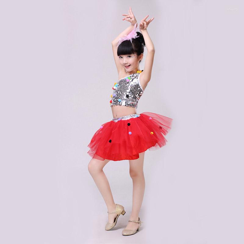 

Stage Wear Girls Ballet Dress For Children Dance Costume Kids Tutu Dresses Gymnastics Leotard Lace Sequins Skirt, White