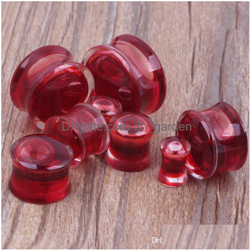 

Plugs Tunnels 120Pcs Mix 616Mm Liquid Red Blood Flesh Tunnel Ear Plug Piercing Body Jewelry Drop Delivery Dhgarden Dhmfj