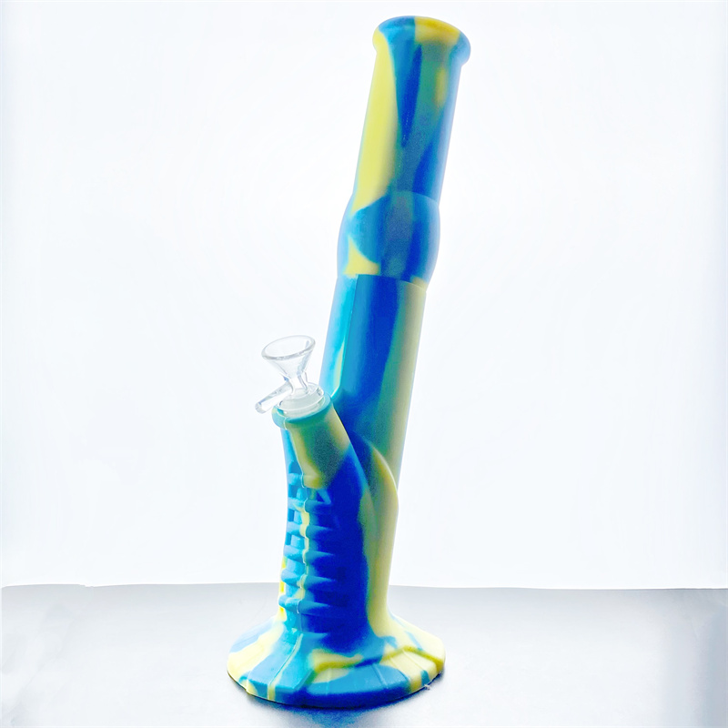 

New high-quality silicone rod hookah water pipe, 14-inch high dab-rig glass bong rod silicone hose