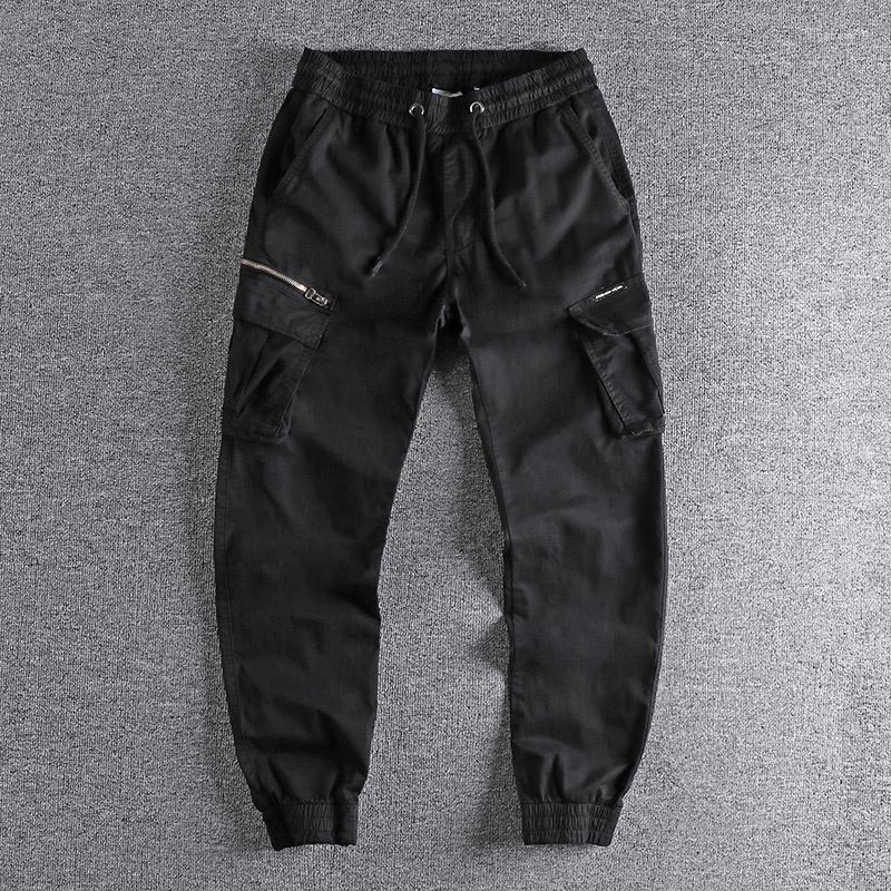 

Men's Pants 2023 Natural Woven Work Clothes Casual Men's Zipper Pocket American Fashion Youth Leggings 827, Gray