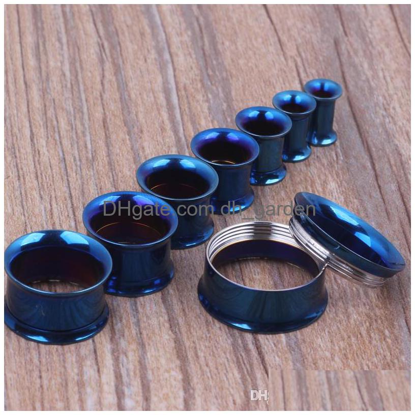 

Plugs Tunnels Mix 520Mm 144Pcs/Lot Stainless Steel Plated Titanium Blue Color Internally Ear Plug Tunnel Gauges Drop Delive Dhgarden Dhtjq