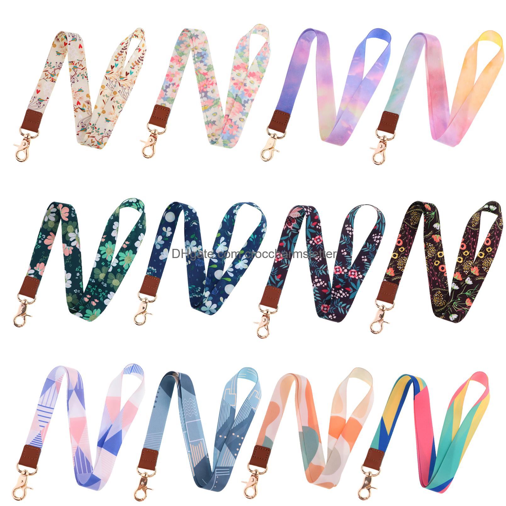 

Shoe Parts Accessories Novel Leather Buckle Flowers Lanyards For Keys Chain Id Credit Card Er Pass Charm Neck Straps Fashion Gifts D Smt7C