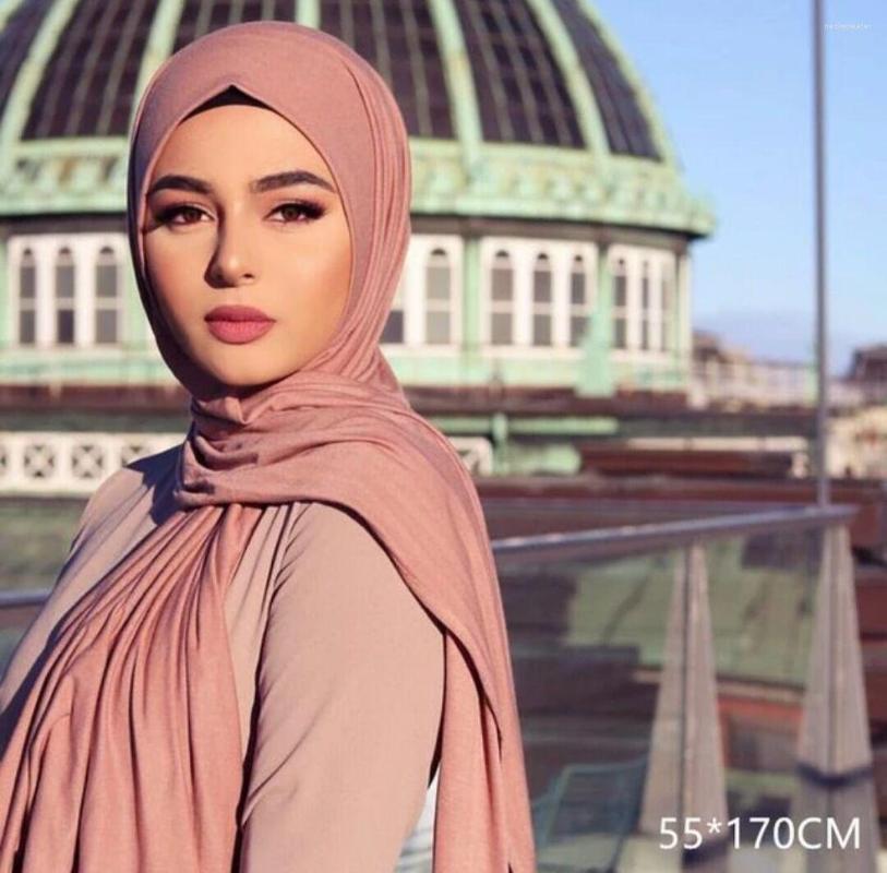 

Ethnic Clothing Modal Cotton Jersey Hijab Scarf For Muslim Women Shawl Stretchy Easy Plain Hijabs Scarves Headscarf African Woman Turban
