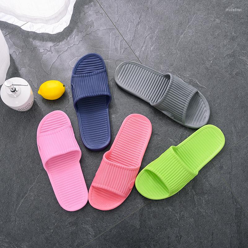 

Slippers Fashion Indoor Home Non-Slip Bathroom Flip Flops Couple Sandals Family Flat Shoes El For Women Men, Pink
