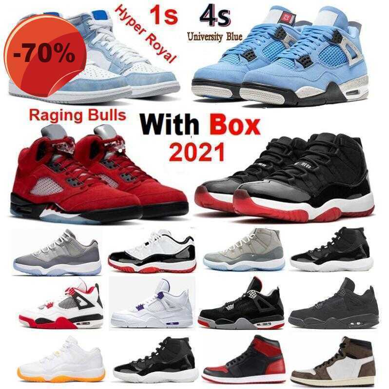 

Sandals with Sandals box 13s basketball shoes 1 11s men red fint Hyper Royal 1s University Blue Raging Bull 4s White Oreo 6s women sneakers trainer, Style19
