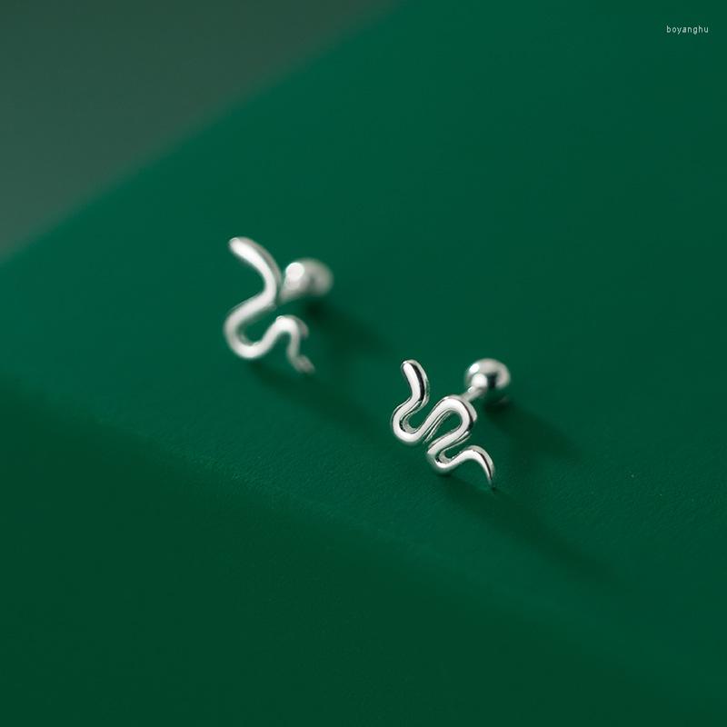 

Stud Earrings MIQIAO Real 925 Sterling Silver Snake For Women Hypoallergenic Punk Fashion Wave Unusual Jewelry Cool Stuff Female
