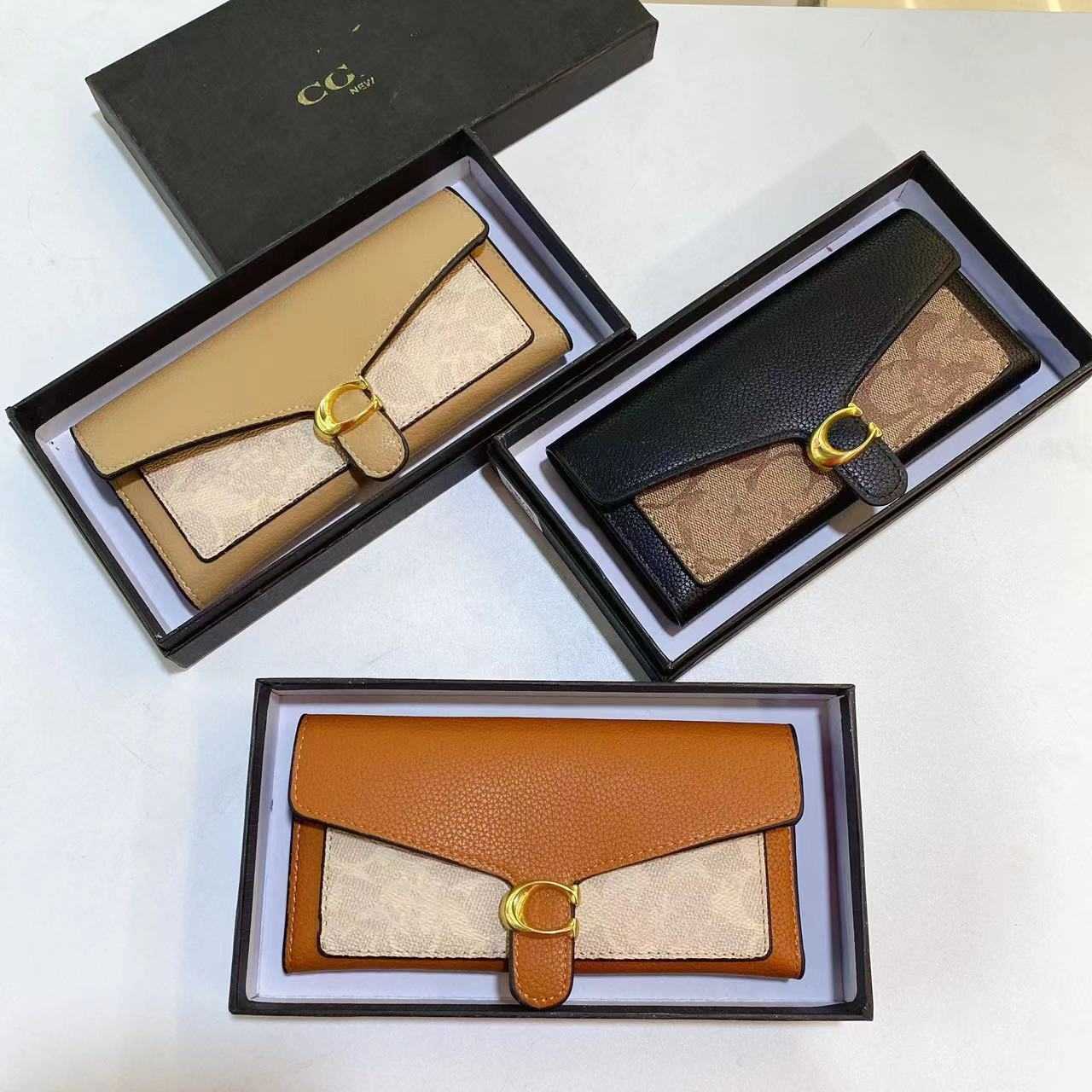 

Fall new style women's long wallet handbag Dionysian box luxury, Solid black