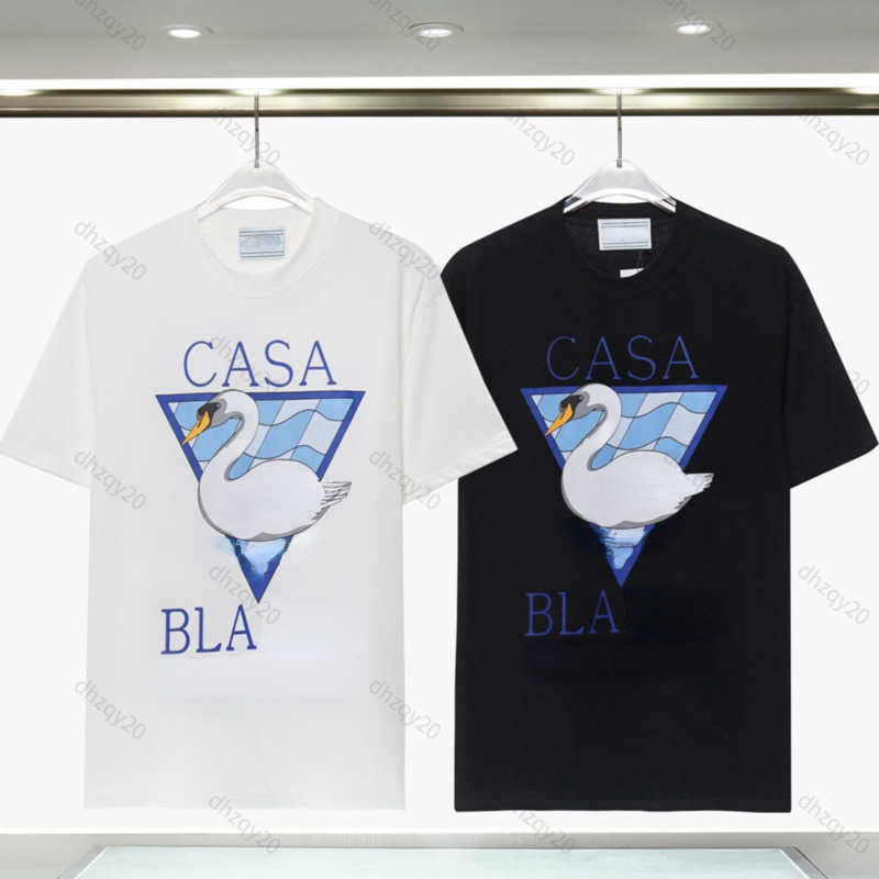 

Casabian men' plus size tees luxury t shirt designer shirts printed tops summer men and women round neck short-sleeved pullover loose T-shirt breathable polo shirt, White