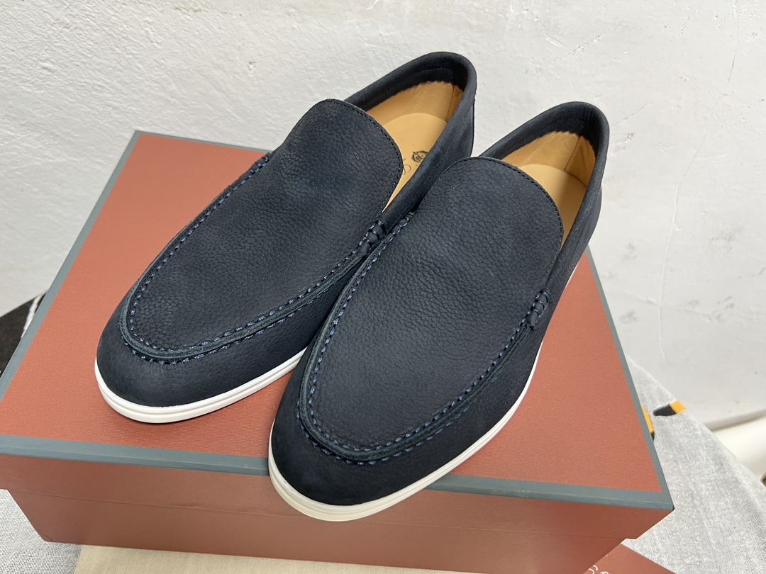 

Lychee pattern Leather Mens Dress Shoes British Buckles designer lp Loafers Luxury Women Flats Walk Shoe 46 47