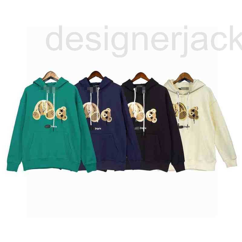 

Men' Hoodies Sweatshirts Mens and Womens Designer High Embroidered Star Glasses Broken Head Bear Quality Long Sleeve 9SXR, White