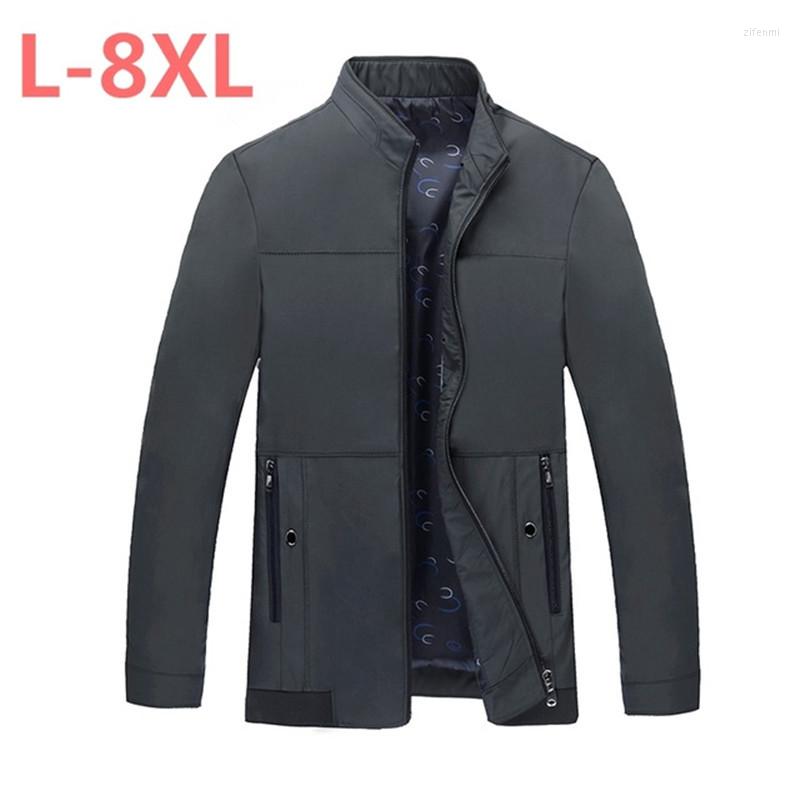

Men's Jackets Plus Size 8XL 7XL 6XL 5XL Men's Casual Jacket Male Spring Mandarin Collar Men Coat Comfortable Mens