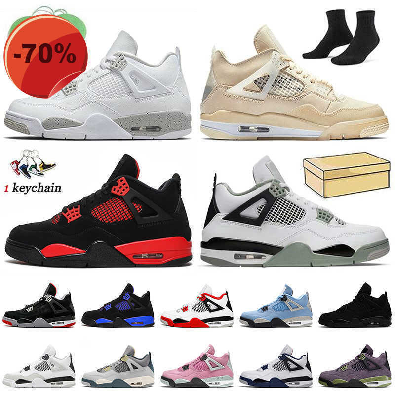 

Sandals JUMPMAN Basketball Shoes 4 Seafoam 4s Midnight Navy Women Mens Trainers 2023 Blue Red Thunder Canvas White Oreo Sail Craft Black Cat Fire, A18 36-47
