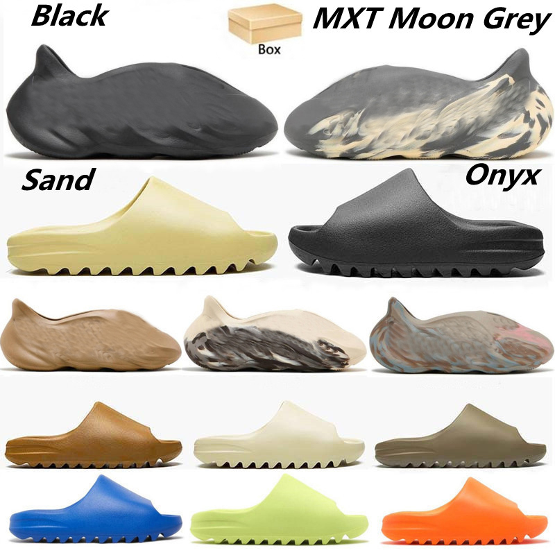 

Slippers Men Woman Onyx Sand Ochre Bone Vermillion Mist Flax Pure Azure Sandals Slipper Resin Ararat MX Sand Grey Brown Sulfur Glow Green Enflame Orange Core Shoe US13