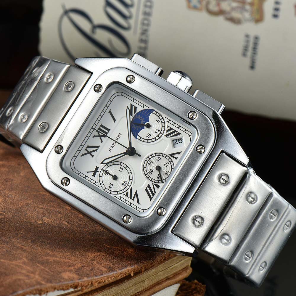 Nouvelle marque originale montres à Quartz pour hommes mode classique carré multifonction montre de sport automatique Date chronographe AAA horlo